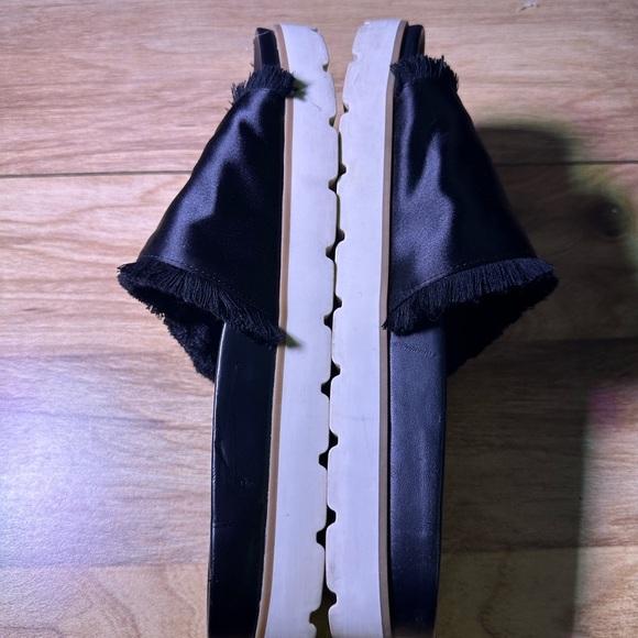 Sam Edelman Black Fringe Slide Sandals - Picture 11 of 12